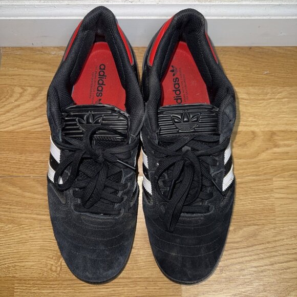 Adidas Men's Busenitz Rare Color Suede Skate Soccer Shoes Black White Red 12 - Picture 3 of 9